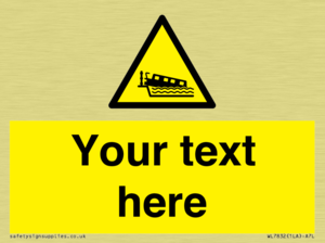 Custom warning grounding narrow boat on lock cill